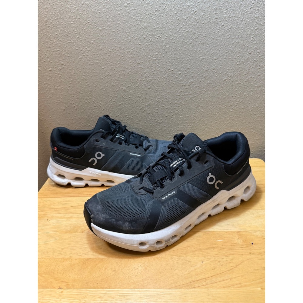 On Cloudrunner Mens 10 Wide Black Anthracite Running Shoes 3ME10320264